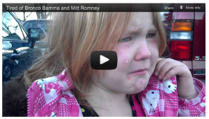 Video of kid tired of Brocco Bama and Mitt Romney