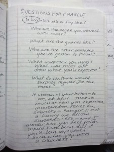 a page from Jamison’s notebook