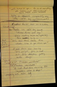 A page from one of Rohan&#8217;s notebooks.
